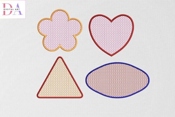 A Boutique Designer's Take on the Heart Flower Triangle Oval Embroidery Set