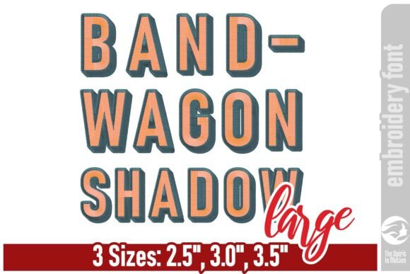 Bandwagon Shadow Embroidery Font - L: Holiday Project Review