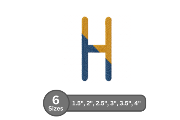 Chalk Split Alphabet -H: A Friendly Font for Embroidery Projects