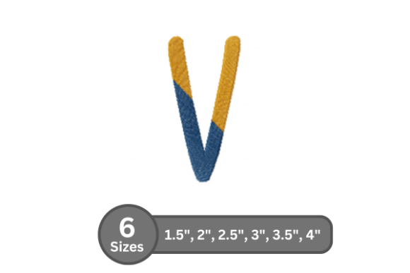 Chalk Split Alphabet -V: A Playful Font for Embroidered Products