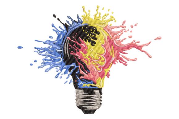 Colorful Light Bulb: A Craft Fair Embroidery Design Review