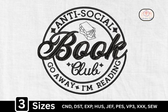 Embroidery Review: The Anti-Social Book Club Design
