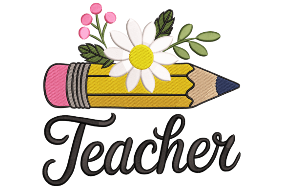 Floral Teacher Pencil: Craft Fair Embroidery Review