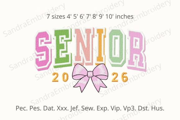 Senior 2026 Class Graduation Embroidery Design Review