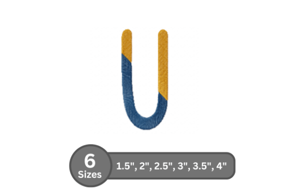 The Chalk Split Alphabet -U: A Festive Font for Seasonal Embroidery